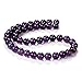 HAAMIIQII 35pcs 10mm Natural Amethyst Crystal Beads Round Stone Loose Gemstone Beads for Jewelry Making Strand 15 Inch