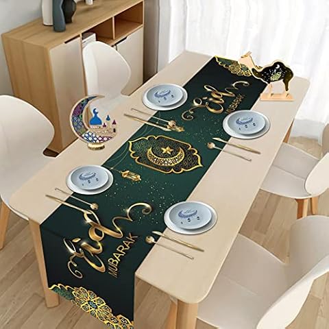 Camino de Mesa Eid Mubarak con Motivo Islámico Cover