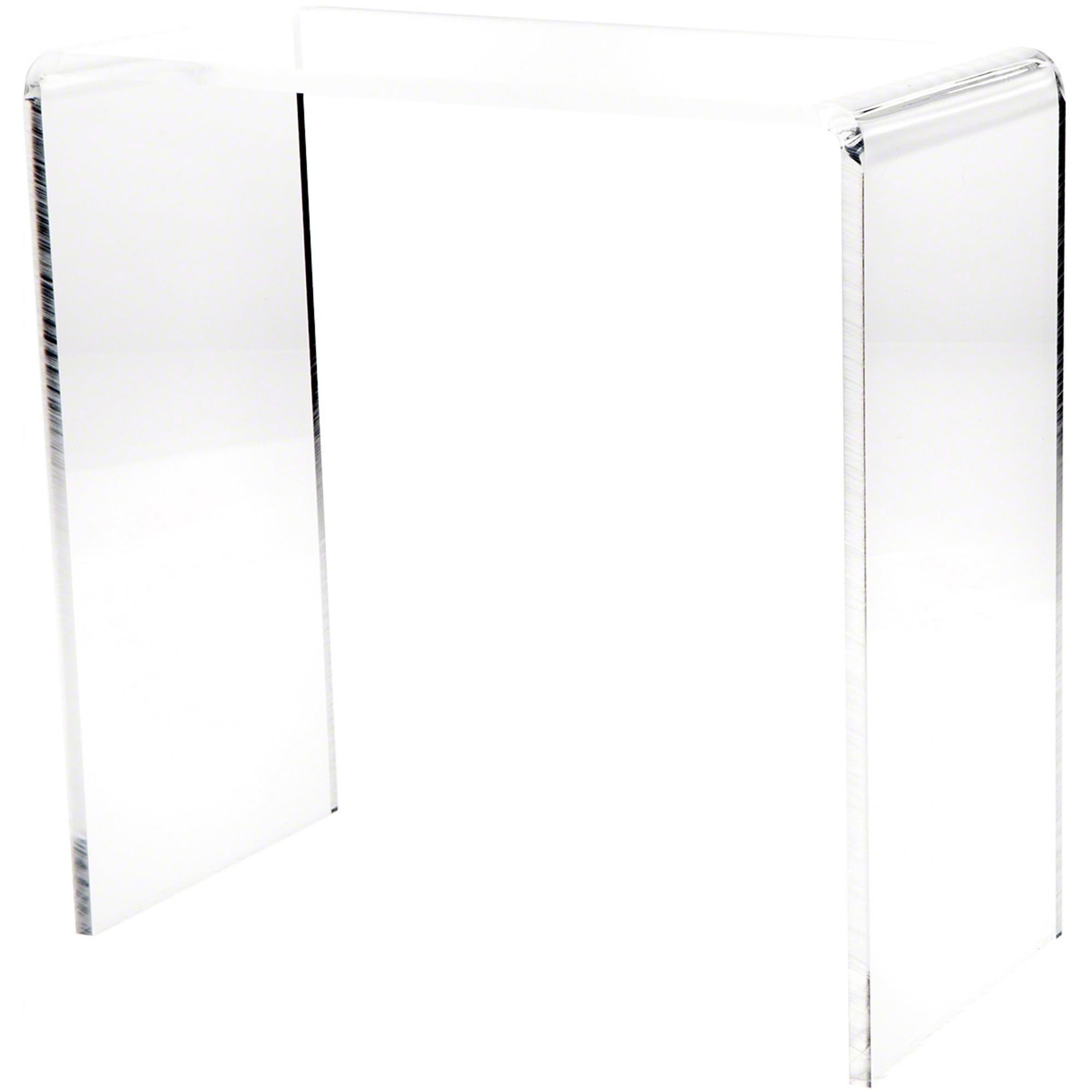 Plymor Clear Acrylic Vertical Rectangular Display Riser, 14" H x 14" W x 7" D (3/8" Thick)