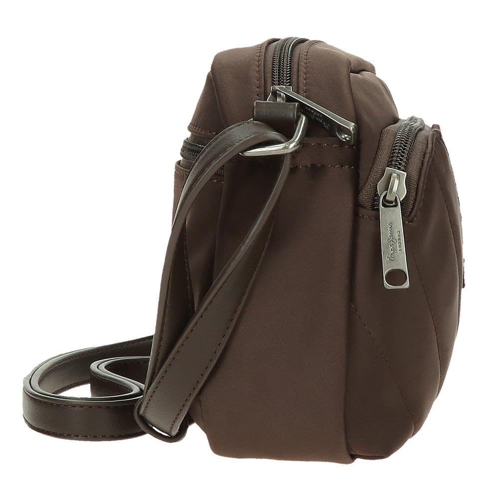 Pepe Jeans Natalie Borsa a tracolla Marrone 21,5 x 15 x 5 cm Pelle sintetica e poliestere by Joumma Bags