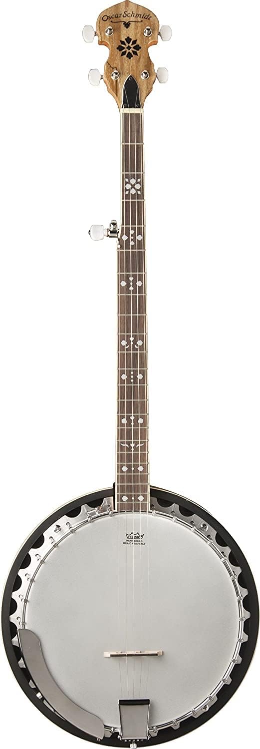 Oscar Schmidt 5-String Resonator Banjp, Spalted Maple (OB5SP-A)
