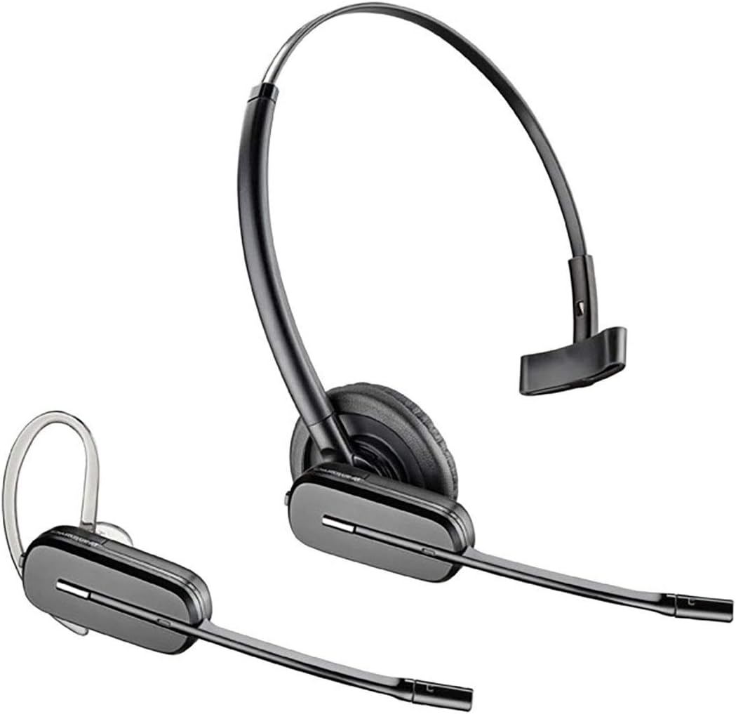 Plantronics CS540 DECT Wireless Headset, Convertible, 3-Pack 84693-01 (Renewed)