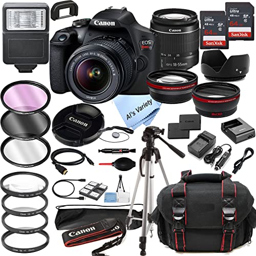 51yVBEmmc4L Canon EOS Rebel T7 DSLR Camera w/EF-S 18-55mm F/3.5-5.6 Zoom Lens + 128GB Memory + Case + Tripod + Filters (36pc Bundle)