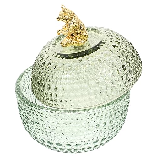 Cabilock joyero jarras de vidrio frascos de boticario de cristal borla para empolvarse joyas tarro de almacenamiento de alimentos secos frascos de joyería de vidrio sello tarro de dulces