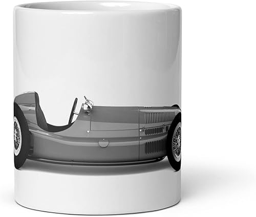Miniatura 2 de Taza de café de cerámica Vintage Racer - Blanco