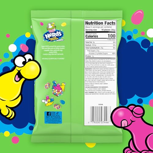 Image of NERDS Hoppin' Gummy Clusters, Springtime Easter Candy, 6 oz