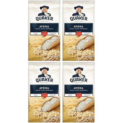 Avena 100% Integral - Cereal con Quaker de Avena Rico en Fibra - Sin Azúcares Añadidos - Pack Laborawi (4 x 500g)