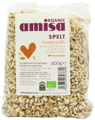 Amisa Organic Spelt Honey Poppies 200 g (Pack de 6) miniatura 1
