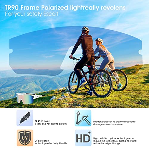 Bollfo Cycling Sunglasses, Uv 400 Eye Protection Polarized Eyewear For Men Women #TOP2