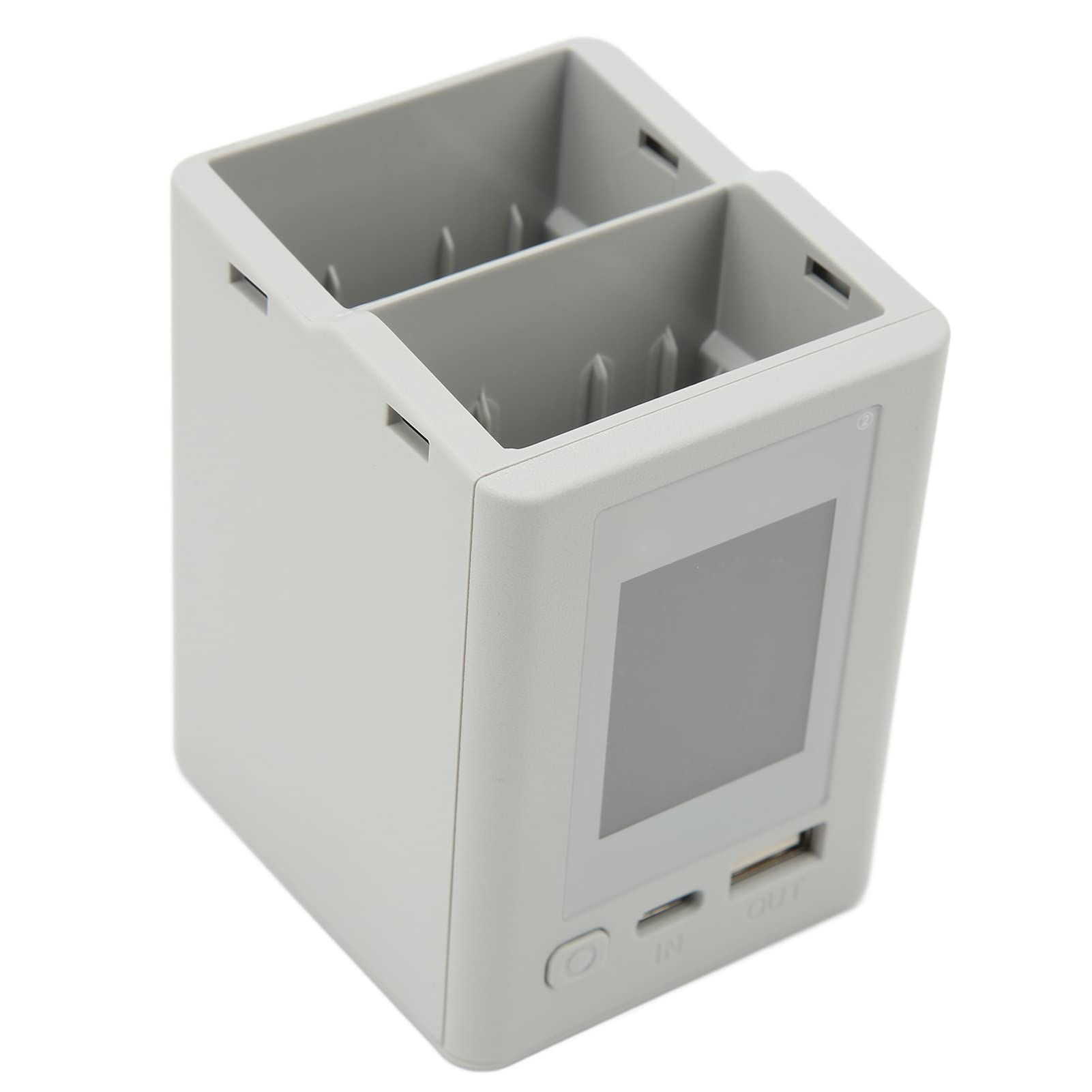 Domary Hub di Ricarica a 2 Vie PD Caricatore Batteria a Colori di Ricarica Rapida USB LCD Caricatore della Batteria per Mini 3 Drone Grigio