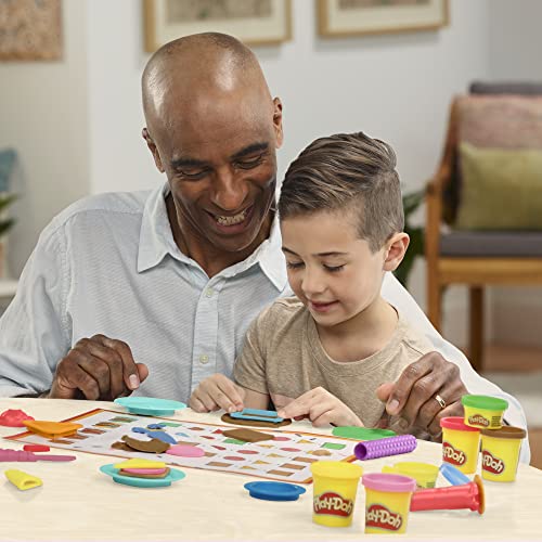 Play-Doh Picnic Shapes Starter Set, Preschool Toys for 3 Year Old Girls & Boys, Play Food, 12 Tools & 6 Modeling Compound Colors - Image 8