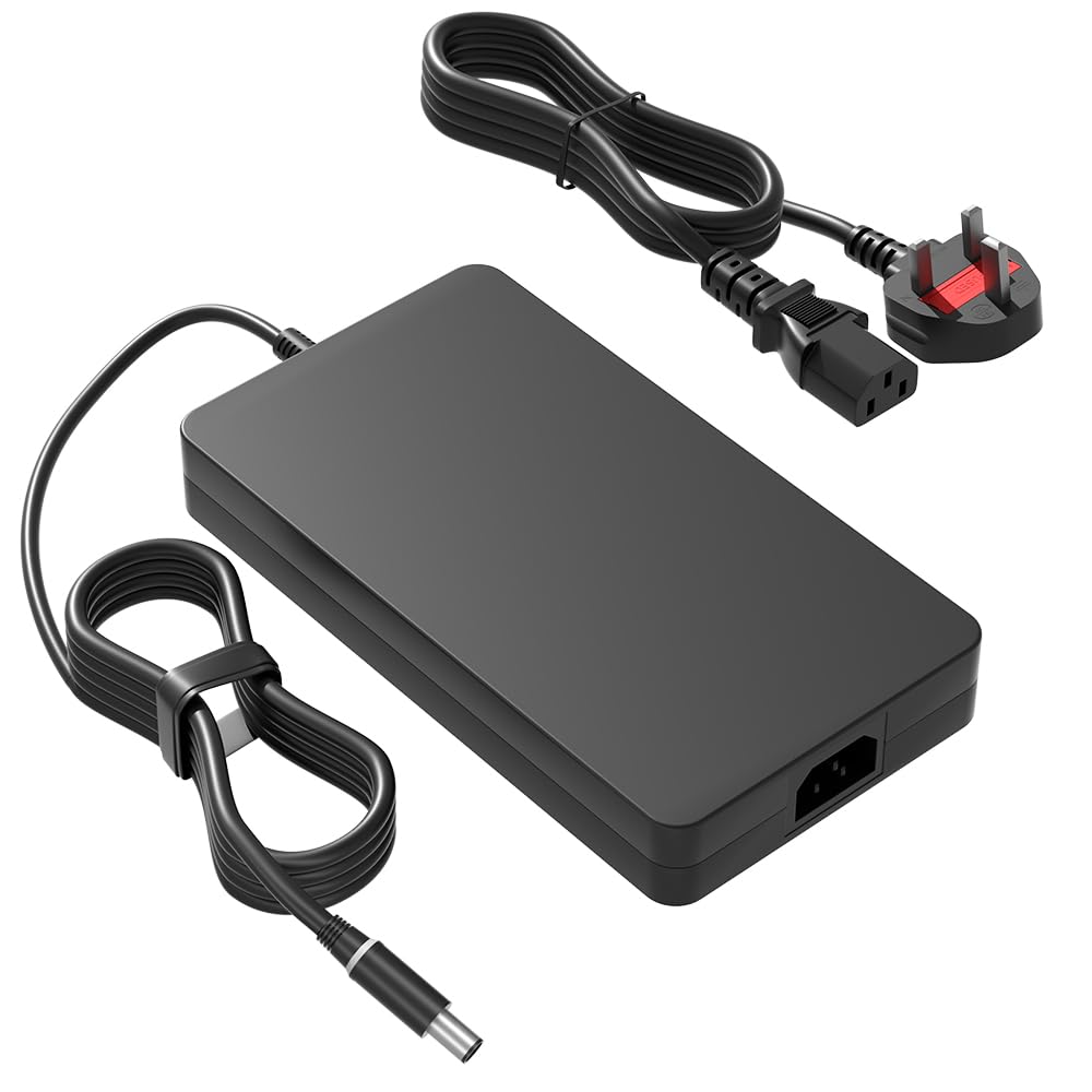 240W AC Charger for Dell Alienware 13 15 17 x15 x16 x17 M11x M14x M15 M17 M16 Area 51m R1 R2 R3 R4 R5 R6 R7 Laptop (Compatible Dell 180W 150w 130w Computer Replacement Power Supply Adapter Cord)