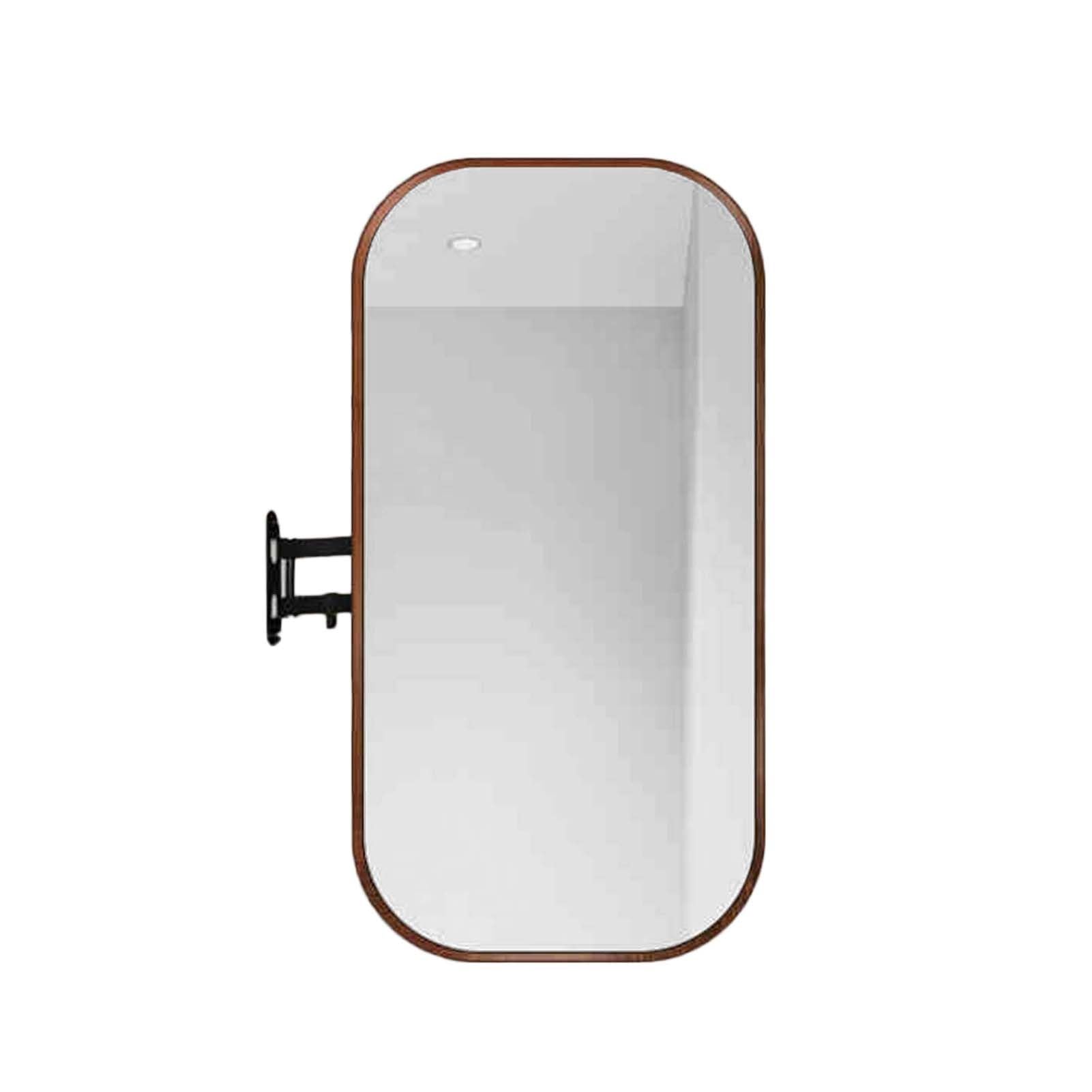 Miroir pour maquillage quotidien suspendu et pliable avec support pivotant d'angle