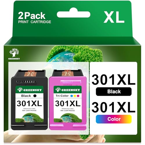 GREENSKY 301 XL Druckerpatronen Multipack Ersatz für HP 301 Druckerpatronen für HP 301 XL 301XL für HP Envy 4500 5530 4502 5534 5532 4504 DeskJet 2540 1010 2544 2549 OfficeJet 4630 2620 4634 4632 2622 GREENSKY 301 XL Druckerpatronen Multipack Ersatz für HP 301 Druckerpatronen für HP 301 XL 301XL für HP Envy 4500 5530 4502 5534 5532 4504 DeskJet 2540 1010 2544 2549 OfficeJet 4630 2620 4634 4632 2622