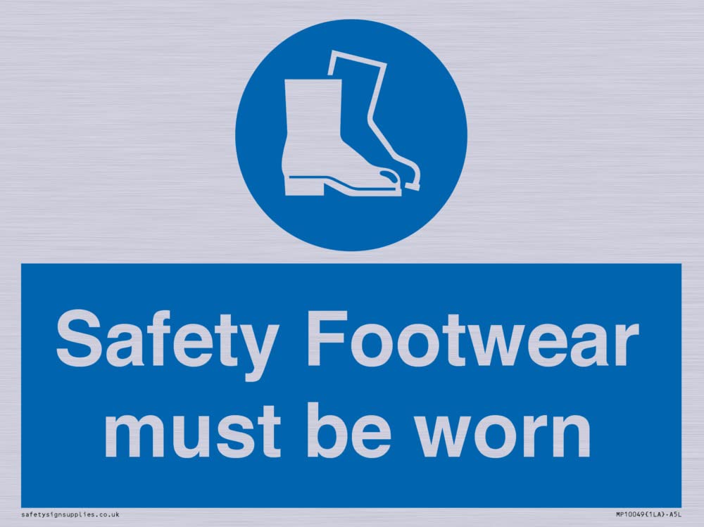 Safety Footwear must be worn Sign - 200x150mm - A5L