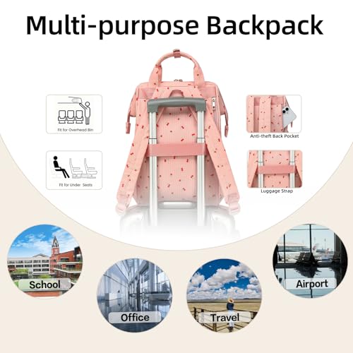 Mochila de laptop de pana para mujer 15.6 pulg elegante miniatura 7