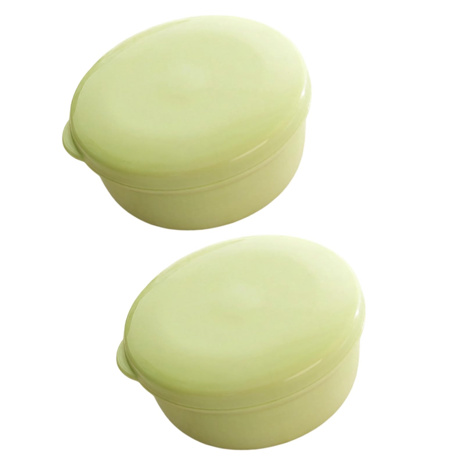 Of 2 Modern Soap Dishes for Shower Countertop and Travel Use Space Saving Secure Lid Container for Outdoor Dry Container