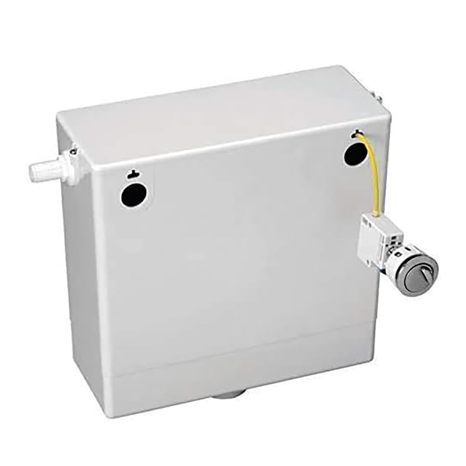 Universal Concealed Cistern for Back to Wall Toilet Pan in-Wall Compact Concealed Toilet Cistern Dual Flush 3/4.5Litre Chrome Cable Flush Button Eco Flush Hidden Water Tank