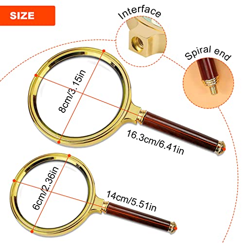 VIKSAUN 2 Pezzi 10x Lente d'ingrandimento 80mm