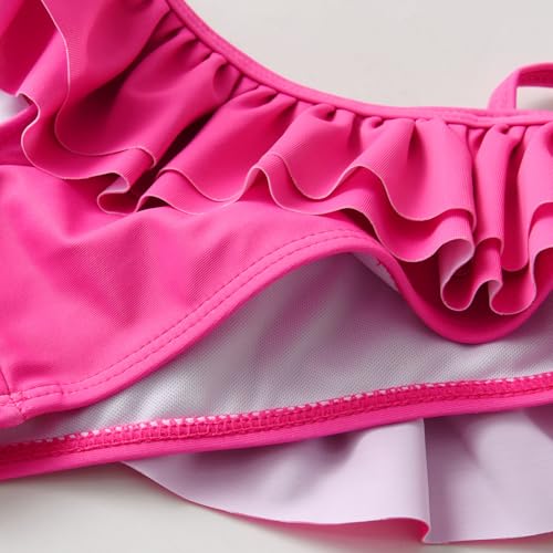 Image of DXTON Girls Summer Swimsuit Beach Sport One Pieces Ruffled Tankini Cartoon Bathing Suit Swimwear