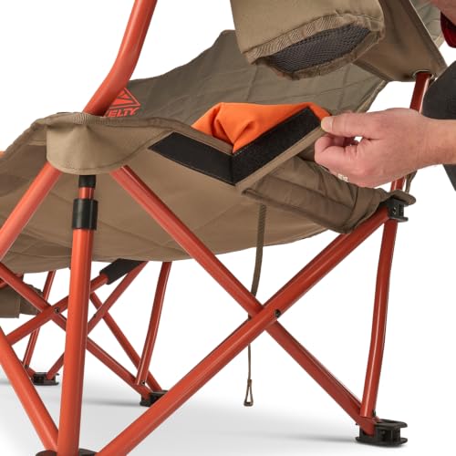 Image of Kelty Low Loveseat Nest -Two Person Camping Chair with 2 Removable Blankets, Lower to the Ground, Slight Recline, Insulated Beverage Holders, Roll Tote Storage, 2024 (Beluga)