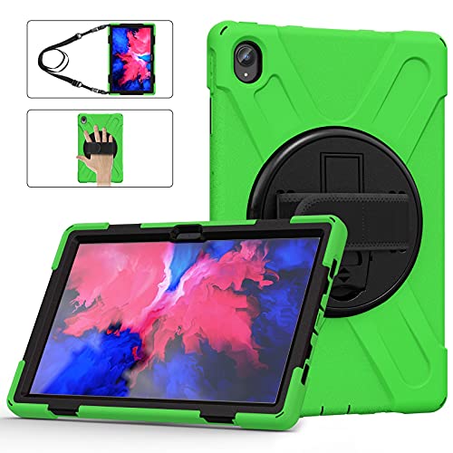 Protection Lenovo P11 TB-J606F antichoc verte rotative 360 avec support