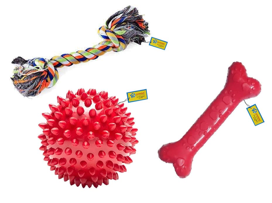 JAINSONS PET PRODUCTS Rope Toys Puppy, Ball and Cotton Chew Toy, Dog Toys Combo for Small Breeds, Nature Teething Toy for Dental Health, Relieves Stress Dog (Pack of 3) (Color May Vary) (B09JCC1CZ2) Amazon Price History, Amazon Price Tracker