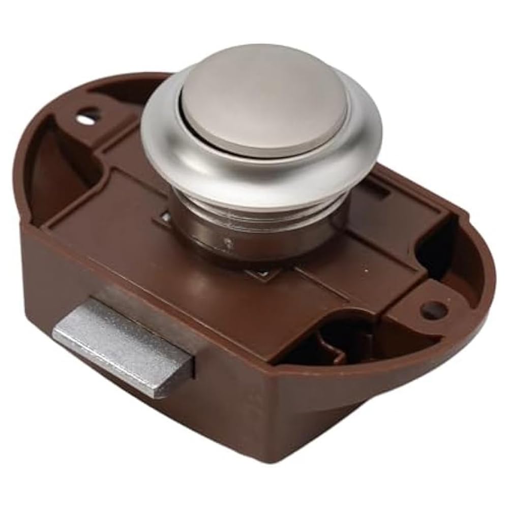IJSDNVJNDX Cabinet Push Button Zinc Alloy Drawer Knob Catch for RV Motorhome Caravan Cupboard Furniture Lock
