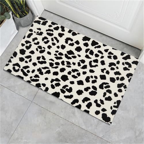 Paillasson intérieur imprimé léopard tapis de sol lavable mince