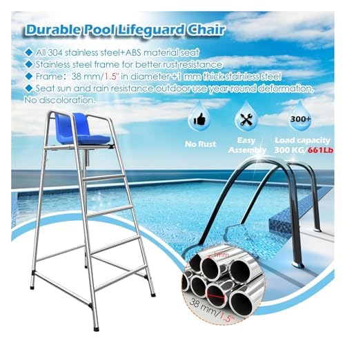 Chaise de sauvetage robuste pour une meilleure sécurité au bord de la piscine, idéale pour les piscines, les plages et les parcs aquatiques