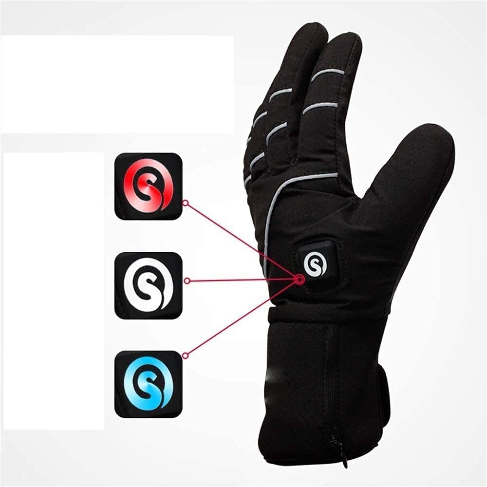 SBTXHJWCGLD Guantes térmicos Guantes térmicos eléctricos Guantes térmicos Guantes térmicos Unisex Guantes térmicos eléctricos con Pantalla táctil Guantes operados por batería 7.4V 2200mAh con