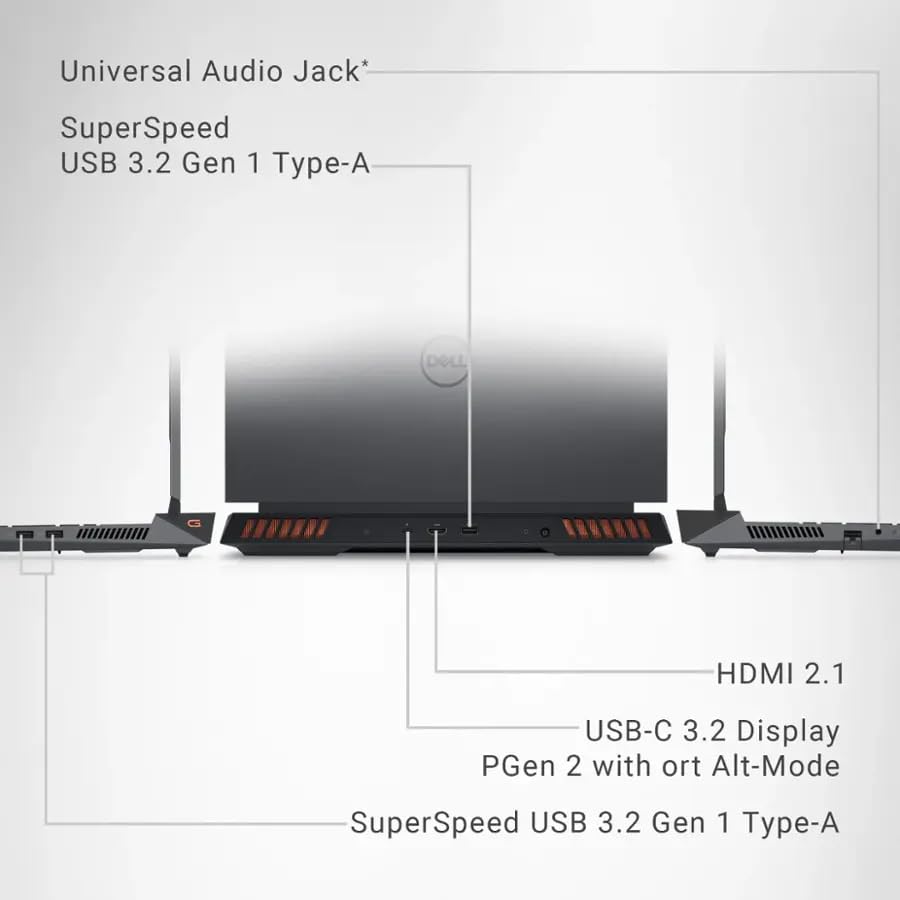 Image of Dell G15 5530 Gaming Laptop - Intel 14-Core i7-13650HX, NVIDIA GeForce RTX 4060, 15.6 inch FHD 120Hz Display, RTX 4060, Backlit KB, AI Copilot, Win 11 Pro & Office Lifetime License (32GB DDR5 | 1TB SSD)