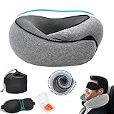 Almohada cervical de viaje de espuma viscoelástica con antifaz, tapones de oído y más baja a un gran precio MCSWSEE Almohada de Viaje para Cuello, Almohada de Viaje para el Cuello con Máscara de Ojos y Tapones para Los Oídos,...