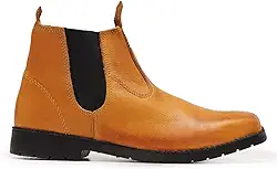 Botina Masculina Couro Legitimo Solado De Pneu Resistente Para Trabalho