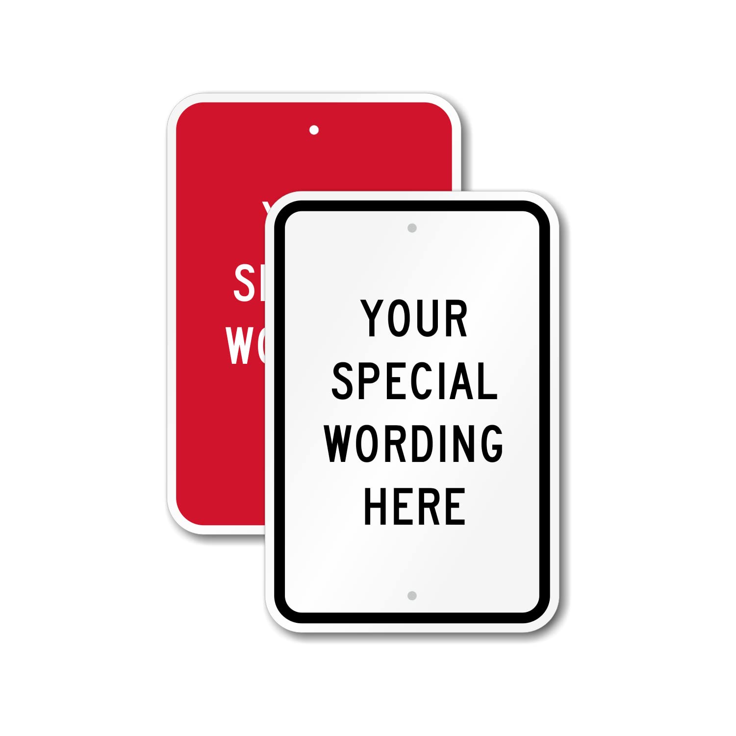 SmartSign "Add Your Own Wording" Custom Vertical Sign | 24" x 36" 3M High Intensity Grade Reflective Aluminum, Made in USA