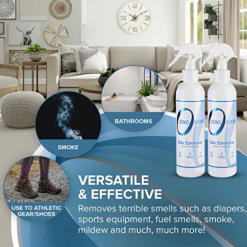 Image of Zero Odor Multi-Purpose Odor Eliminator, Fabric & Room Deodorizer, 2 Pack