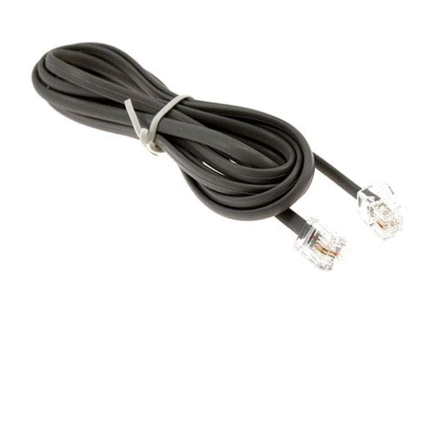 Telephone Extension Cord Cable Line Wire with Standard Rj-11 Black