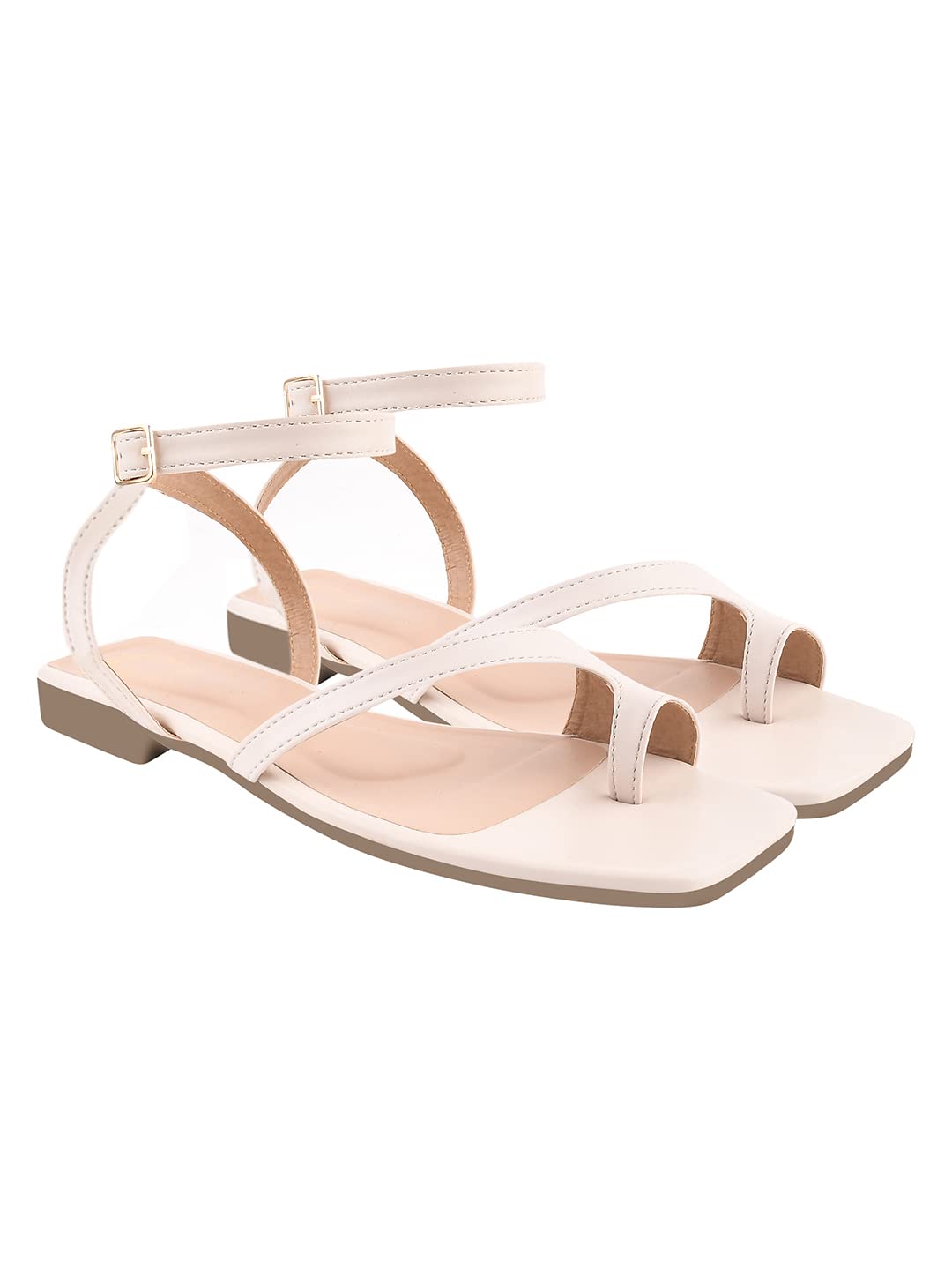 Shoetopia Solid One-Toe Cream Flat Sandals or Women & Girls /UK5 (B0BZPSCP1Z) Amazon Price History, Amazon Price Tracker