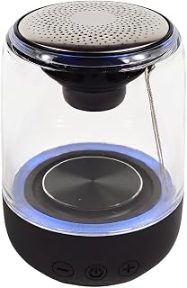 Elvra Portable Bluetooth Speaker, 360° Surround Sound, Deep Bass & Colourful LED Lights, Wireless Mini Speaker with Built-in Microphone, 12-Hour Battery for Outdoor, Travel & Home