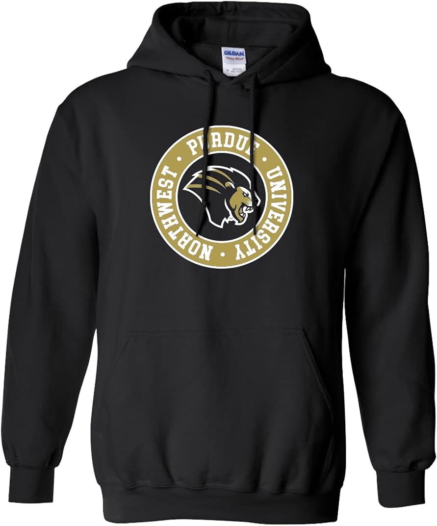 CreateMyTee | Purdue Northwest Circle Two Color Hooded Sweatshirt |