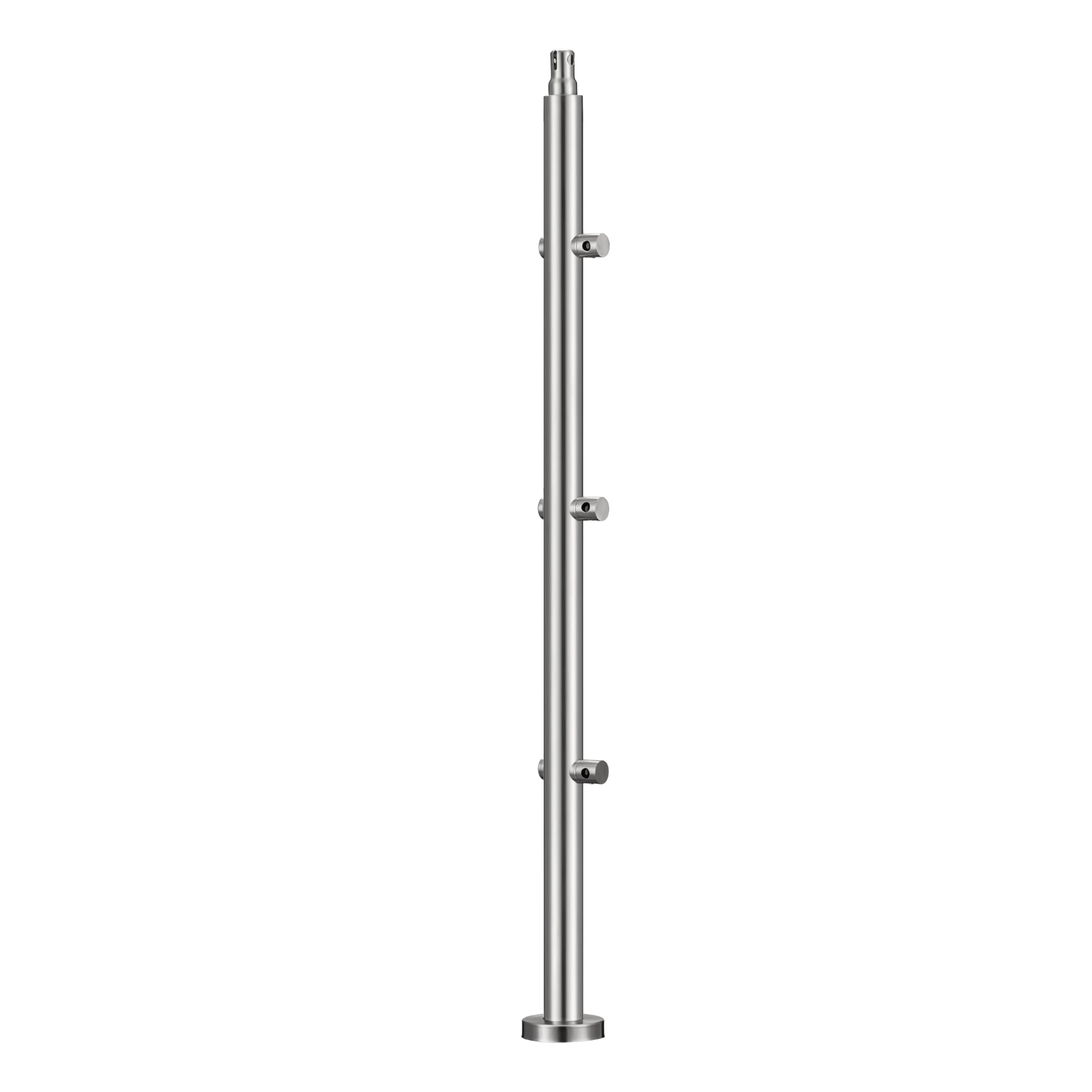 AICA Barandilla de escalera de acero inoxidable - pasamanos de escalera para interior y exterior escaleras, parapeto, balcón (200 cm 3 barras transversales ）