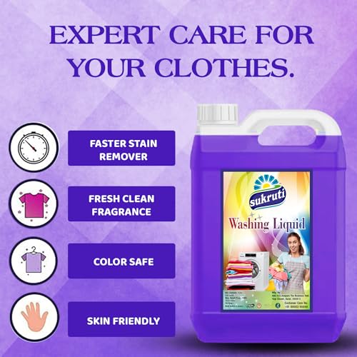Image of Lavender Liquid Detergent (5Ltr + 5 Ltr) washing machine liquid detergent kapde dhone ka front and top load 10L Pack