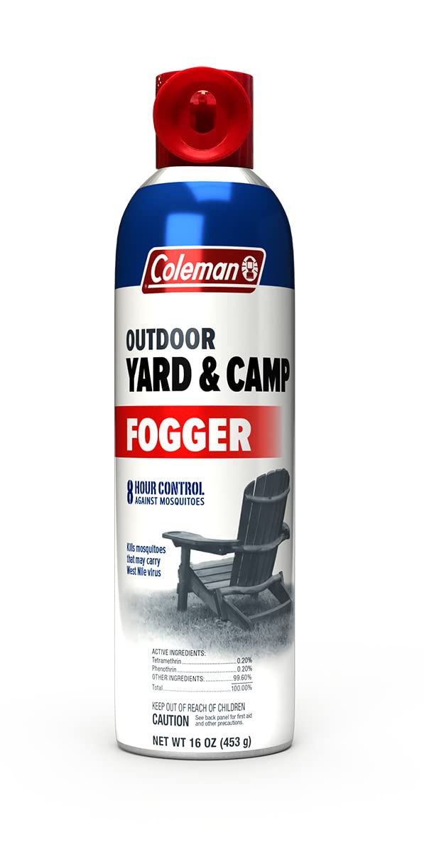 Coleman Outdoor Yard and Camp Fogger - Insect Repellent for Outdoor Spaces, Protection Against Mosquitoes, Ideal for Camping Supplies or use in backyards, Picnic Areas and Other Outdoor Spaces, 16oz
