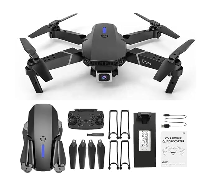 Image of Drone with Dual 4K Camera for Adults | WiFi FPV RC Quadcopter with 1 Batteries | Live Video, Altitude Hold, 360 Flip, Headless Mode, One Key Takeoff & Carry Case for Kids and Adults