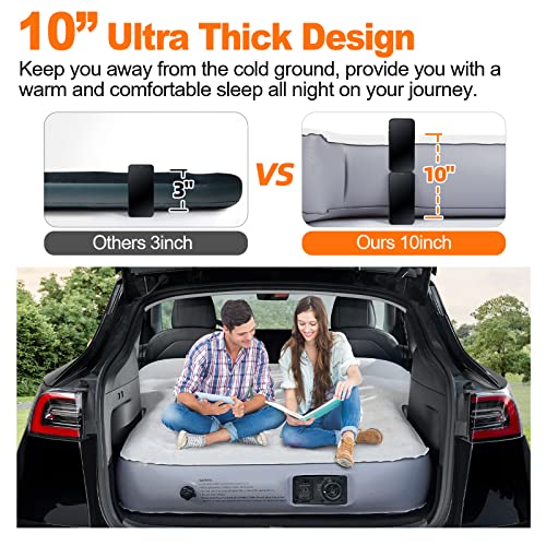 Gotidy Car Mattress Pad For Suv Trunk, 10 Inch Ultra-Thick Inflatable Car Mattress Suv, Suv Air Mattress Camping Bed With Built In Pump For 2 Persons #TOP1
