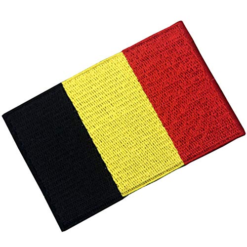Bandiera del Belgio Termoadesiva Cucibile Ricamata...