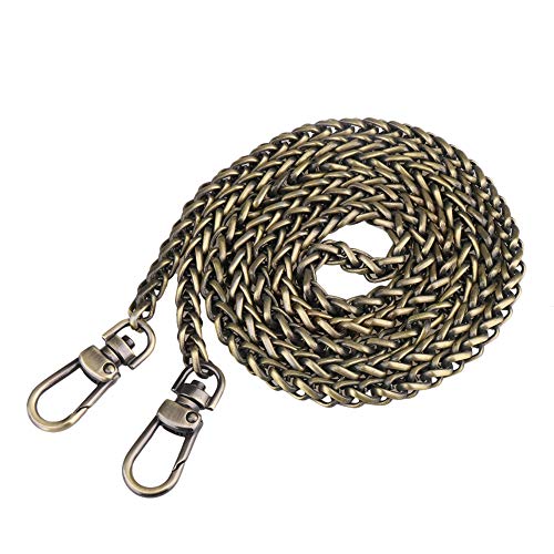 Mxfans Handtaschenkette, Eisen, Antik-Messing-Optik, 120 cm