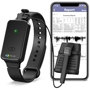 SleepO2 Wrist Recording Pulse Oximeter by EMAY | Continuous Oxygen Monitor for SpO2 Tracking Overnight | Provides Sleep Report and Raw Data