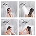 BRIGHT SHOWERS High Pressure Dual Shower Head Combo, Handheld Showerhead Rainfall Shower Head Combo with Black Face, 60 Inch Long Stainless Steel Shower Hose, Chrome