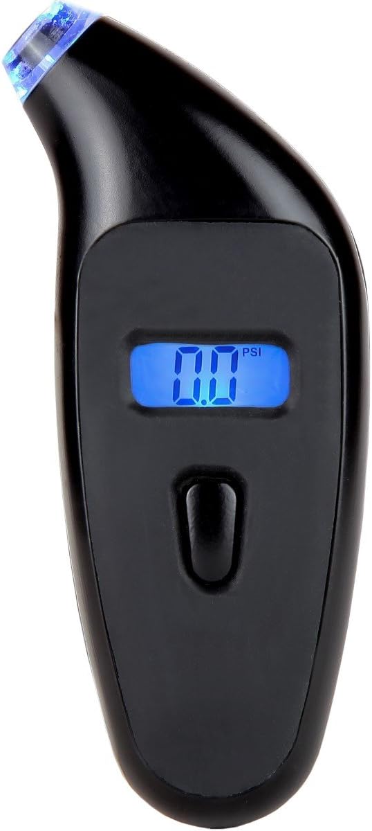 Tire Pressure Gauge Digital W/Metal Body 150Psi Black